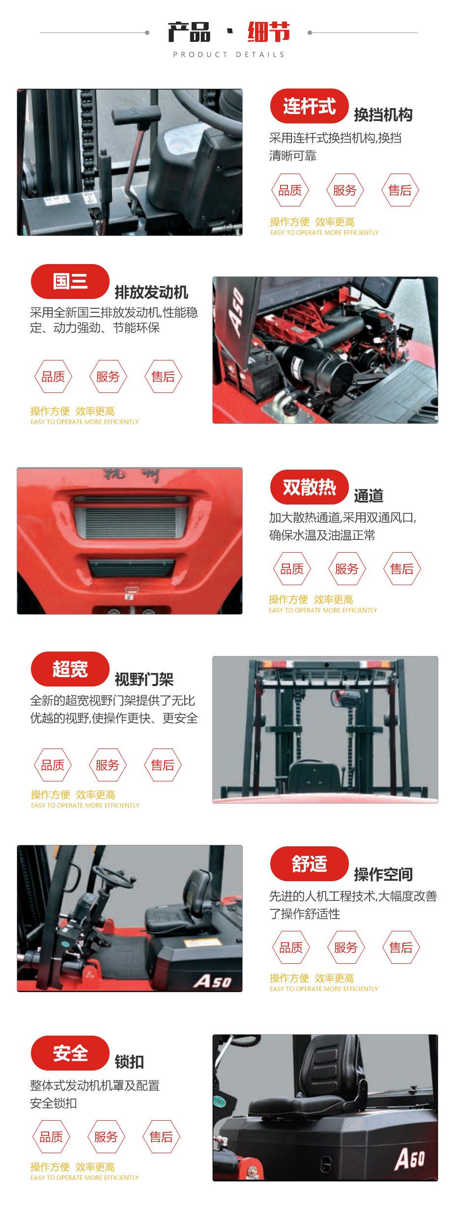 A系列5.0~7.0吨内燃叉車(chē)细节图片